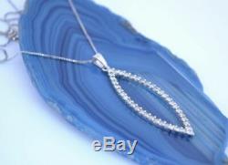 0.25 Ct Round Cut Diamond Women's Pendant Necklaces 14K White Gold Finish