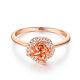 0.2ct Genuine Natural Diamonds Ring Special 14k Rose Gold 6.5mm Round Cut