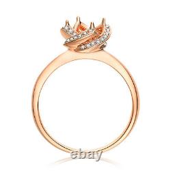 0.2ct Genuine Natural Diamonds Ring Special 14K Rose Gold 6.5mm Round Cut