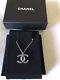 100% Auth Chanel Beautiful Blue Cc Crystal Necklace