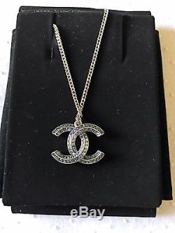 100% Auth Chanel Beautiful Blue CC Crystal Necklace