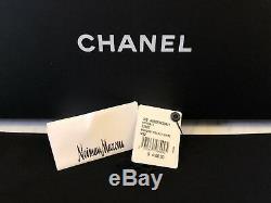 100% Authentic CHANEL Classic 3 strand CC Extra Long Pearl Silver Necklace