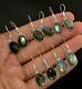 100% Natural Fire Labradorite. 925 Silver Plated Fashion Jewelry Earring Lot