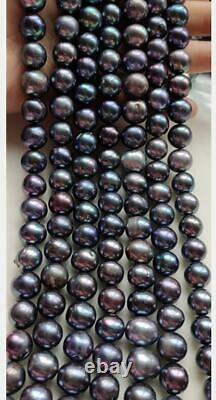 100 huge AAA 12-13mmnatural black baroque tahitian pearl necklace without clasp
