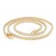 10k Solid Yellow Gold Tennis 20 Necklace Moissanite