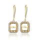 10k Yellow Gold 0.4ct Natural Diamonds Radiant Cut 9x7mm Approx 2.0g Earrings