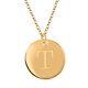 10k Yellow Gold 1 Mm Initial T Necklace Jewelry Gift For Women Size 18
