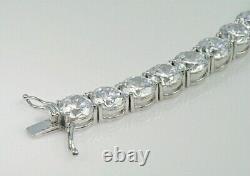 10 CT Round Cut Simulated Diamond Tennis Bracelet White Gold Plated 925 Silver