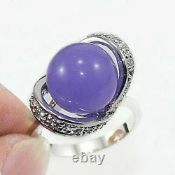 12mm South Sea Shell Pearl/Jade/Coral Gems Bead Jewelry Ring AAA+ Size 6 7 8 9