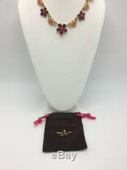 $148 Kate Spade In Full Bloom Gold Plated Collar Necklace- Multi Color A1F