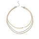 14k Gold Michael Anthony Jewelry Tricolor Disc Chain Layered Necklace $399
