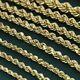 14k Real Solid Yellow Gold 2mm-6mm Rope Chain Pendant Necklace 16-26