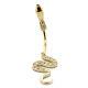 14k Solid Yellow Gold Navel Belly Ring Beautiful Snake/serpent With 15 Cz