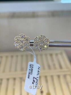 14K Yellow Gold Plated 2Ct Round Cut Lab Created Diamond Stud Earrings
