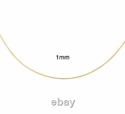 14k Gold Omega Necklace, Omega Chain Necklace 1m-2mm 16-20in, Necklace for Women