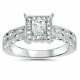 14k White Gold Over Women's 1.20ct Princess Cut Diamond Engagement Wedding Ring