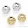 14kt Yellow Or White Gold Stud Earrings 14k Diamond-cut Detail Ribbed Ball Studs