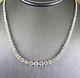 16ct Round Cut Simulated Diamond White Gold Plated Tennis Necklace 925 Silver