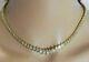 18 Ct Round Cut Simulated Diamond S-link Tennis Necklace 14k Yellow Gold Plated