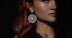 18k White Gold Big Hoop Earrings Made W Swarovski Crystal Diamond Stone Gorgeous