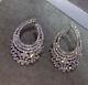 18k White Gold Gf Cuff Earrings Made W Swarovski Diamond Marquise Stone Designer