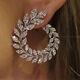18k White Gold Gf Earrings Made W Swarovski Crystal Stone Wedding Bridal Jewelry