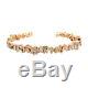 18kt Solid Rose Gold 4.44ct Baguette Diamond Cuff Bracelet Fashionable Jewelry