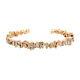 18kt Solid Rose Gold 4.44ct Baguette Diamond Cuff Bracelet Fashionable Jewelry