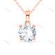 1ct Round Gra Certified Moissanite Women Solitaire Pendant Solid 10k Rose Gold