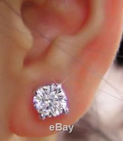 1.00 Ctw Natural Diamonds Beautiful Stud Earrings White Gold Perfect Gift