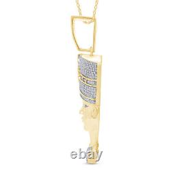1 1/3 Ct Nefertiti Pendant Necklace Round Simulated Diamond 925 Sterling For Men
