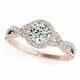 1.20 Ct Round Diamond Engagement Wedding Ring 14k Rose Gold Over Women's Spl