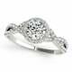 1.20 Ct Round Diamond Engagement Wedding Ring 14k White Gold Over Women's Spl