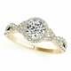 1.20 Ct Round Diamond Engagement Wedding Ring 14k Yellow Gold Over Women's Spl