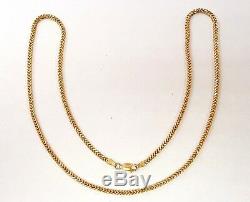 (1) 22ct Solid Gold 19 Inch Wheat Style Link Asian Chain Full British Hallmark