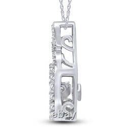1.25 Ct Lab Created Moissanite Diamond Infinity Danceing Pendant Necklace Silver