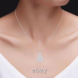 1.25 Ct Lab Created Moissanite Diamond Infinity Danceing Pendant Necklace Silver