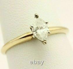 1.50Ct Marquise Cut Lab-Created Diamond Engagement Ring 14K Yellow Gold Finish