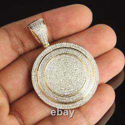 1.5Ct Round Cubic Zirconia Unisex Pendant Gold Plated 925 Silver