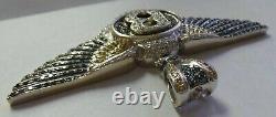 1.60 Ct Round Cubic Zirconia Bentley Flying Pendant Real 925 Sterling Silver
