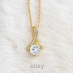 1.80Ct Round Cut Simulated Diamond Women Fancy Pendant In 14K Yellow Gold Plated