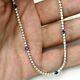 25.00ct Round Cut Sapphire Women Tennis Necklace 14k White Gold Plated