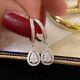 2ct Round Cut Lab-created Diamond Drop & Dangle Earrings 14k White Gold Plated