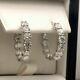 2ct Round Cut Lab Created Diamond Hoops Earrings 14k White Gold Plated