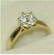 2ct Round-cut Vvs1 Diamond Solitaire Engagement Ring Solid 14k Yellow Gold