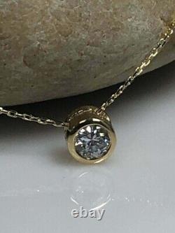 2.00Ct Round Cut Lab Created Diamond Pendant Necklace 14k Yellow Gold Finish