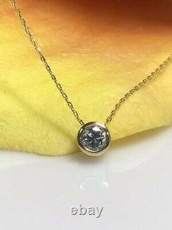 2.00Ct Round Cut Lab Created Diamond Pendant Necklace 14k Yellow Gold Finish