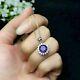 2.00ct Round Cut Simulated Amethyst Solitaire Pendant 14k White Gold Plated