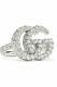 2.00ct Round-cut Vvs1 Diamond Gucci G Engagement Ring 14k White Gold Finish