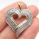 2.00 Ct Baguette Cut Simulated Diamond Open Heart Pendant 14k Yellow Gold Plated